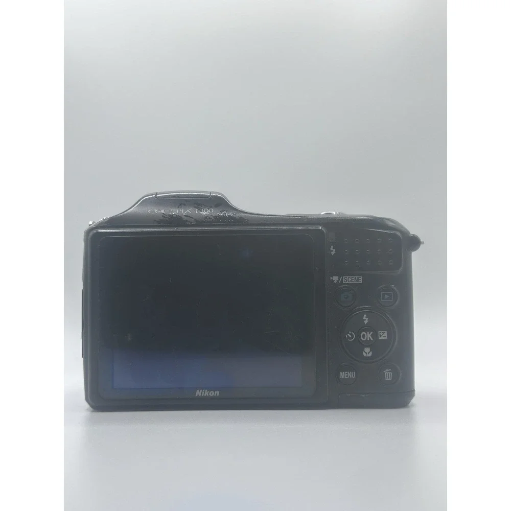 Nikon Coolpix L100 10MP 15x Optical Zoom Digital Camera Black Untested For Parts